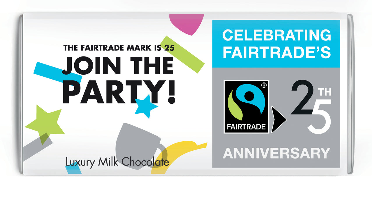 25th Anniversary Fairtrade Mark Bar Milk (Case of 12 bars)