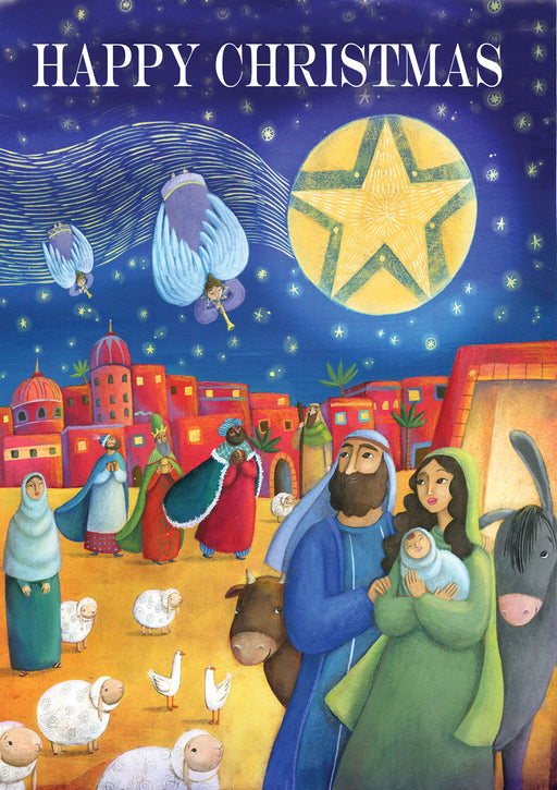 Personalised Happy Christmas Nativity Card